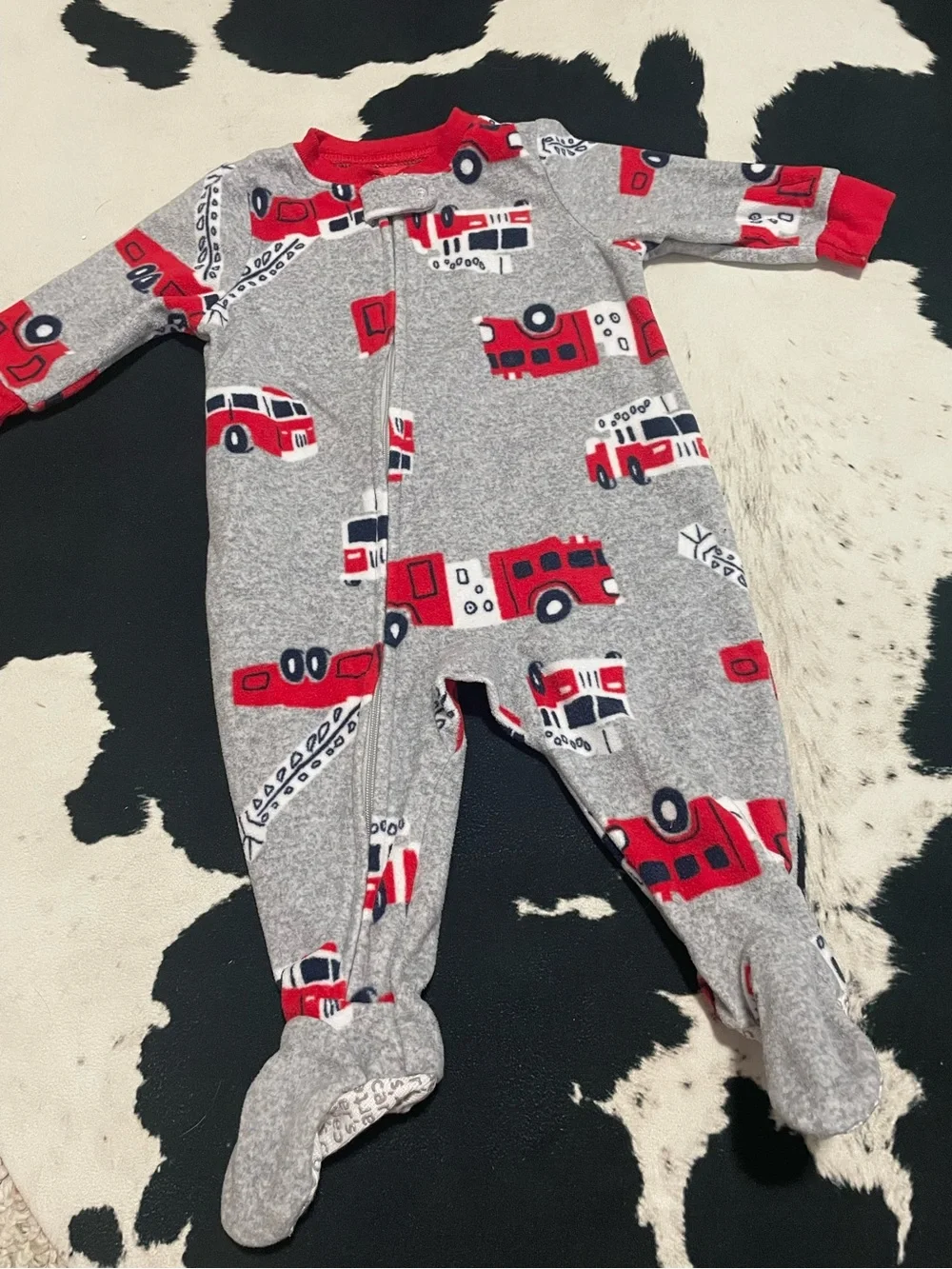 Fleece Fire Truck Footie Sleeper Bundle